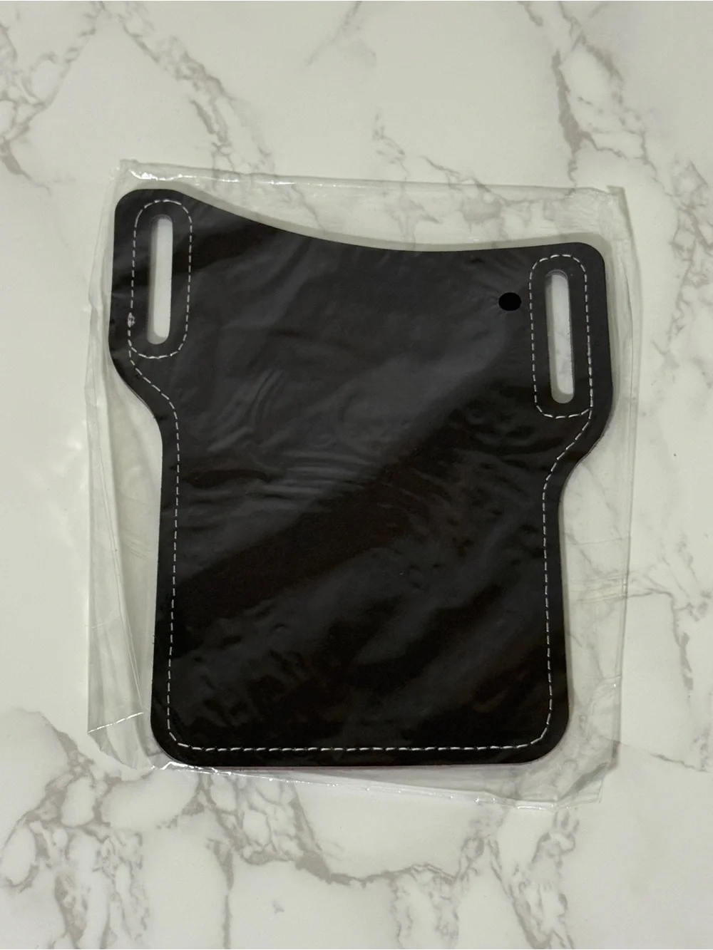 Man Cell Phone Belt Pack Bag Loop Waist Holster Pouch Case Faux Leather Brown
